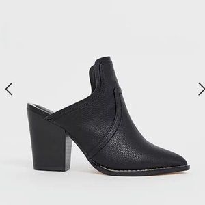 River Island western mules in black SZ 8